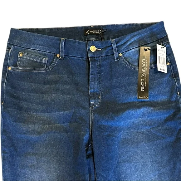 Nanette Lepore Belle High Rise Ankle Skinny stretch jeans size 12 - NWT! - Picture 3 of 7